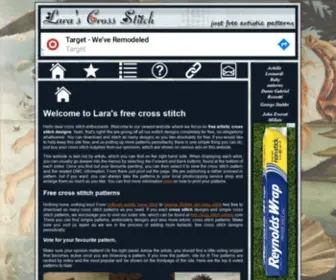 LarasXstitch.com(Free cross stitch designs) Screenshot