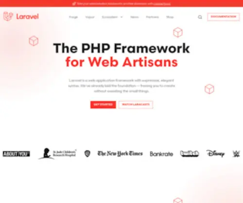 Laravel.com(The PHP Framework For Web Artisans) Screenshot
