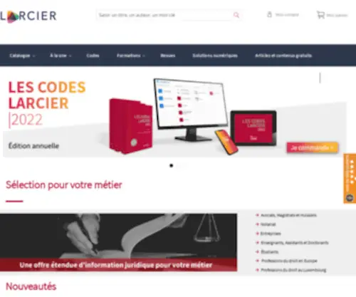Larcier.be(Editions Larcier) Screenshot
