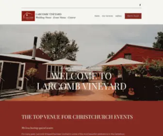 Larcombvineyard.co(Wedding Venue Christchurch) Screenshot