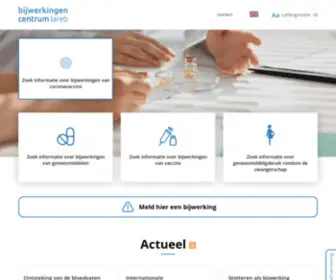Lareb.nl(Welkom bij Bijwerkingencentrum Lareb) Screenshot