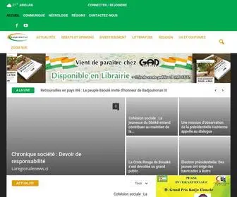 Laregionalenews.ci(La Regionale) Screenshot