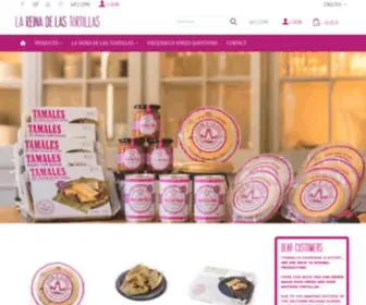 Lareinadelastortillas.com(Tienda especializada en la venta de comida y productos mexicanos. Gastronomía mexicana auténtica) Screenshot