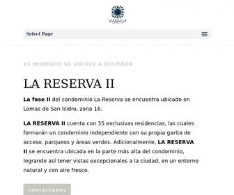 Lareserva.com.gt(La Reserva en Lomas de San Isidro) Screenshot