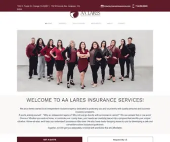 Laresinsurance.com(AA Lares Insurance) Screenshot