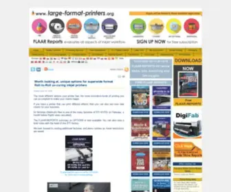 Large-Format-Printers.org(News, reviews, tips, help, information on large format UV-cured and eco-solvent inkjet printers for signs, posters, POP, banners, photography labs, fine art giclee studios, bus wrap, vehicle wrap, graphic design, CAD-GIS, proofing, textiles, fabric, waterc) Screenshot