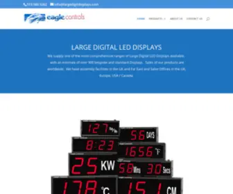 Largedigitdisplays.com(Large Digital LED Displays Clocks Counters Accidents Temperature Targets) Screenshot