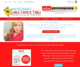 Largefamilytable.com(Large Family Table ~ Super Mega Meals) Screenshot