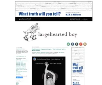 Largeheartedboy.com(Books & music) Screenshot