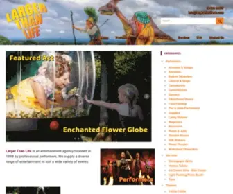 Largerthanlifeuk.com(Larger Than Life) Screenshot