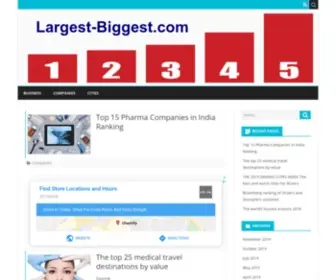 Largest-Biggest.com(Addicted to ranking lists) Screenshot