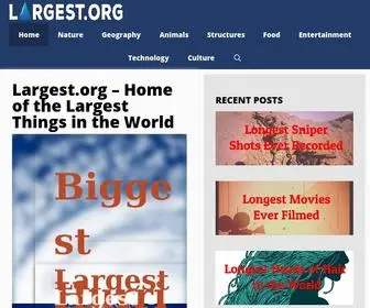 Largest.org(Home of the Largest Things in the World) Screenshot