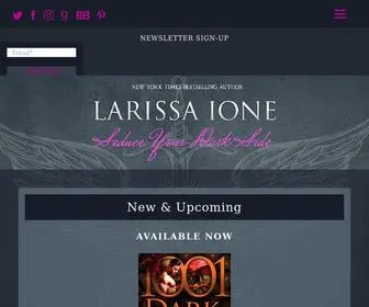 Larissaione.com(Larissa Ione) Screenshot