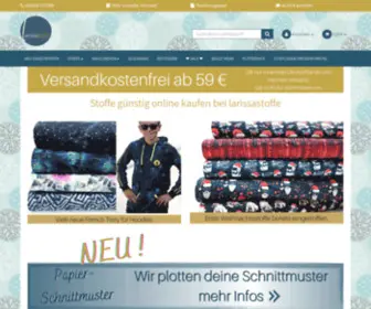 Larissastoffe.de(Stoffe für Erwachsene günstig kaufen) Screenshot