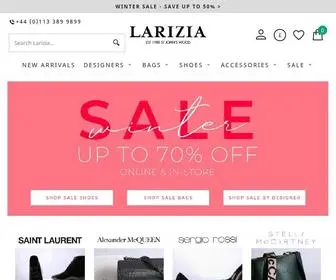 Larizia.com(Luxury Designer Footwear & Accessories) Screenshot