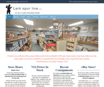 Larkspurline-Trains.com(The best known train shop in Canada) Screenshot