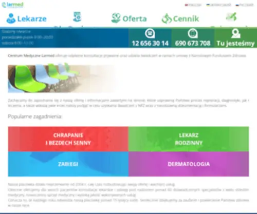 Larmed.com.pl(Dermatolog, alergolog, okulista, laryngolog) Screenshot