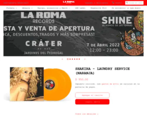 Laromarecords.com(La Roma Records) Screenshot