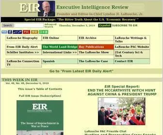 Larouchepub.com(Executive Intelligence Review) Screenshot