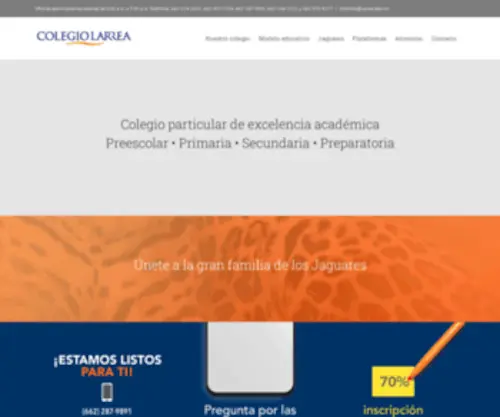 Larrea.edu.mx(COLEGIO LARREA) Screenshot