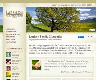 Larrisonmortuary.com(Larrison Family Mortuaries) Screenshot