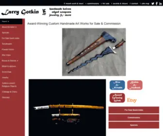 Larrygotkin.com(Custom handmade knives) Screenshot