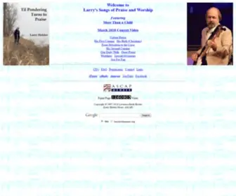 Larryholdermusic.org(Larry's Songs of Praise and Worship) Screenshot