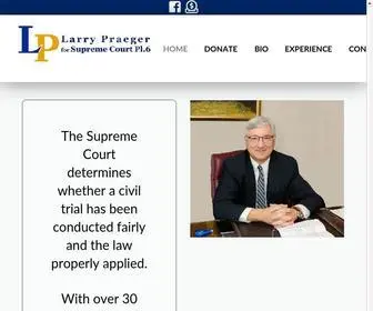 Larrysc6.com(Larry Praeger for Supreme Court Place 6) Screenshot