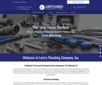 Larrysplumbinginc.com(Plumbers Beaumont TX) Screenshot