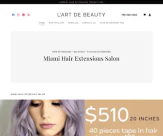 Lartdebeauty.com(Miami Hair Extensions) Screenshot