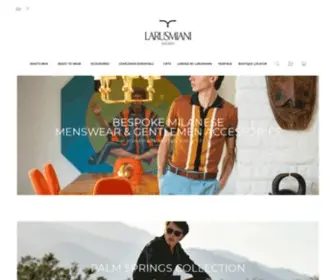Larusmiani.it(Abbigliamento e accessori su misura per uomo) Screenshot