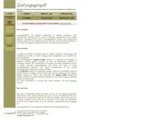 Laryngograph.com(Laryngograph (Lx)) Screenshot