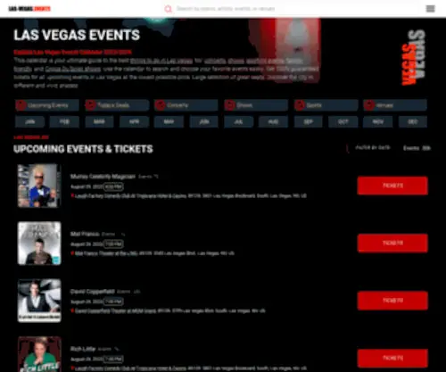 Las-Vegas.events(Las Vegas events) Screenshot