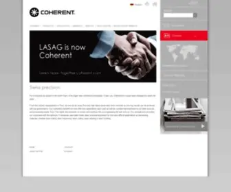 Lasag.com(Industry leader for laser cutting) Screenshot