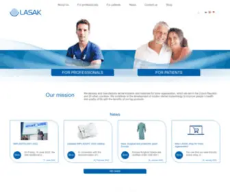 Lasak.com(Implant systems and regenerative solutions) Screenshot