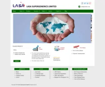 Lasalabs.com(LASA Supergenerics Ltd) Screenshot