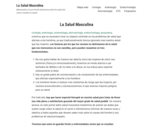 Lasaludmasculina.com(La Salud Masculina) Screenshot