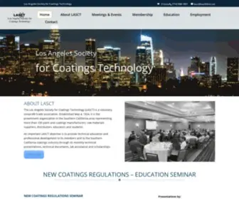 Lasct.org(Los Angeles Society for Coatings Technology) Screenshot