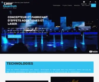 Laser-Quantum.com(LASER QUANTUM : Concepteur d’effets aquatiques et laser) Screenshot