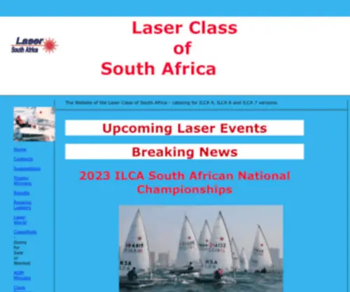 Laser.org.za(Laser Class Website) Screenshot