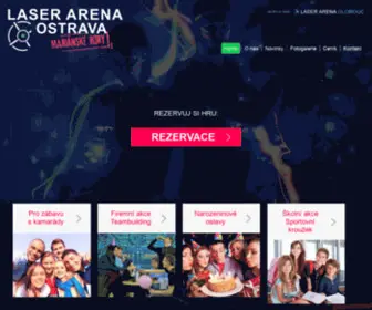 Laserarenaostrava.cz(Laser Aréna Ostrava) Screenshot