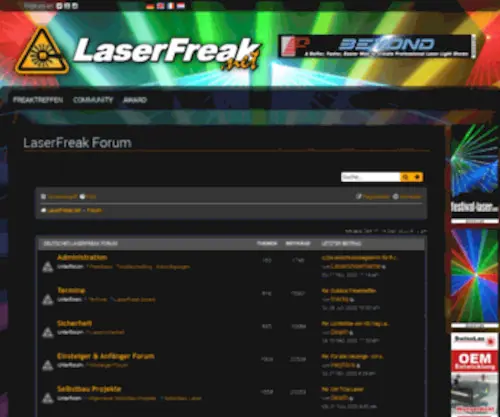 Laserfreak.net(Übersicht) Screenshot
