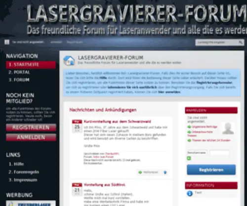 Lasergravierer-Forum.de(Lasergravierer Forum) Screenshot