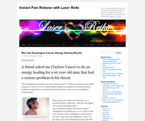 Laserreiki.com(Instant Pain Release with Laser Reiki) Screenshot