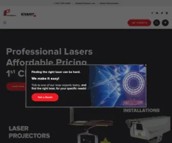 Lasershowprojector.com(Pangolin and KVANT Lasers) Screenshot
