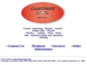 Lasersmart.com(LaserSmart Precesion laser engraving and thin material cutting) Screenshot