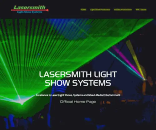 Lasersmith.com(Lasersmith Light Show Systems) Screenshot