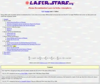 Laserstars.org(Laser Star Astrophysics) Screenshot