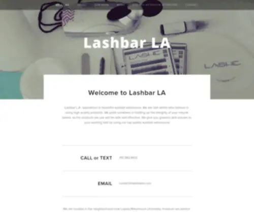 Lashbarla.com(Lashbar LA) Screenshot