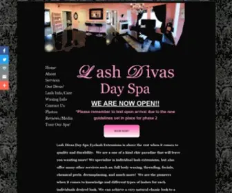 Lashdivasdayspa.com(Eyelash Extensions) Screenshot